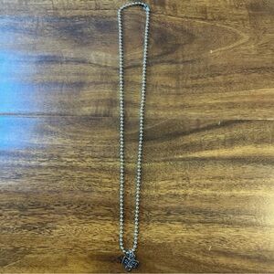 Silver chain necklace with “best” charm